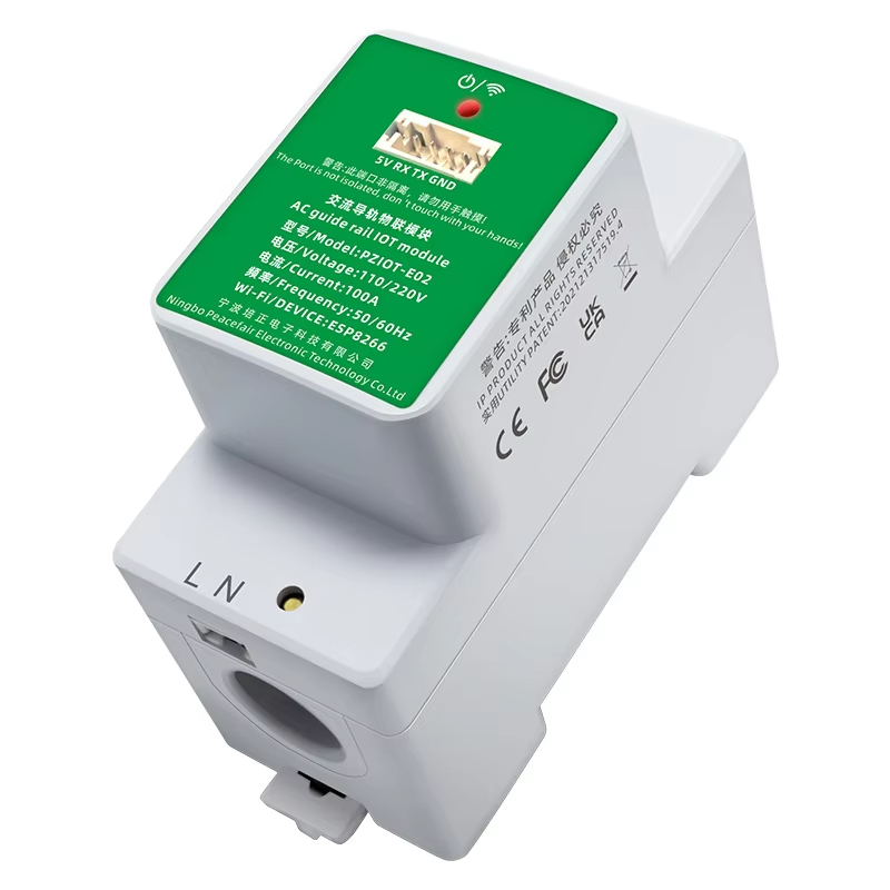 Smart Home Wiser - Tasmota WiFi Energie-Leistungsmesser AC Einphasen-DIN-Schienenmessgerät Elektrisches