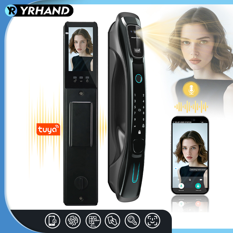 Smart Home Door Lock - Intelligentes Schloss mit 3D-Gesichtserkennung, Handvenen- und