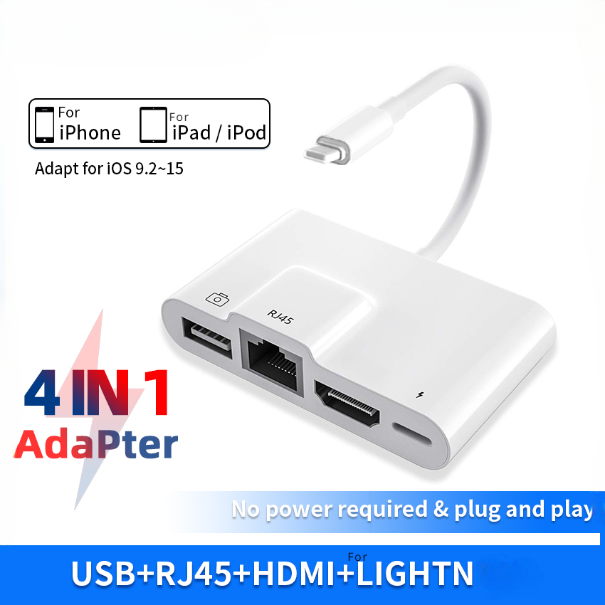 Smart Home Hub 2 - Für Lightning zu RJ45 Ethernet OTG
