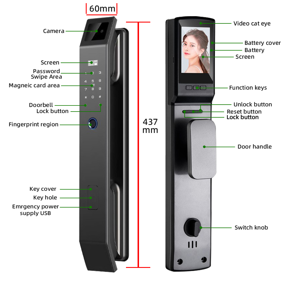 RAYKUBE DF14 Tuya WiFi 3D Gesi – Smart Home Door Lock Bewertung und Preis