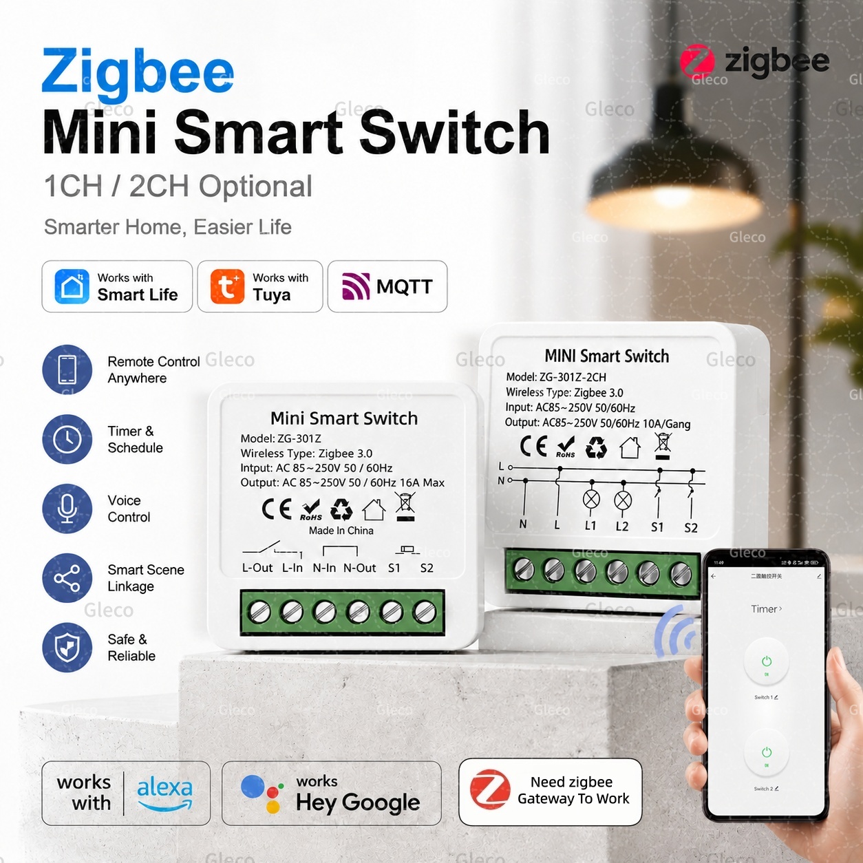 Zigbee Tuya Smart Switch Smart – Smart Home Hub 2 Bewertung und Preis
